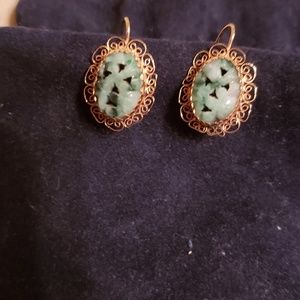 Golden earrings antique from grandma's treasure bo